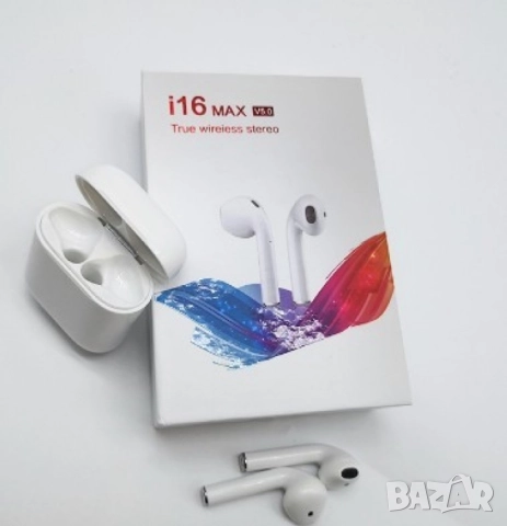 Безжични слушалки с управление на всички функции чрез докосване i16 Max TWS EP40