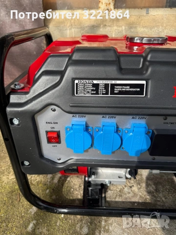 Бензинов генератор HONDA - монофазен и трифазен 6.5 kW, снимка 4 - Друга електроника - 53541533