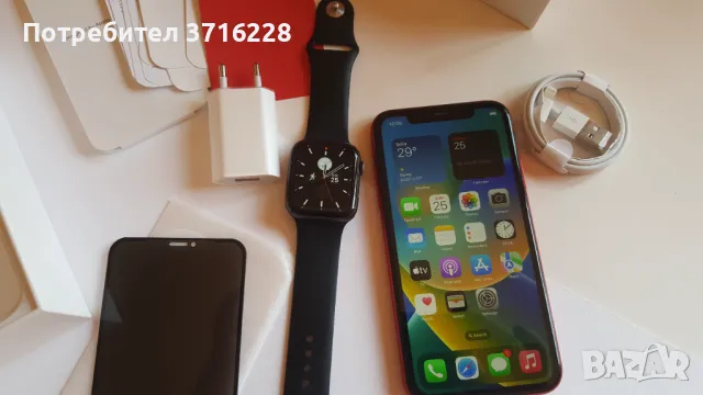 iPhone 11 Red Product DUAL + Apple Watch 4 Cellular, снимка 12 - Apple iPhone - 42804380