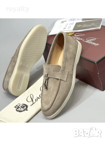 Loro Piana ЕСТЕСТВЕН ВЕЛУР Бежови Дамски Мокасини 