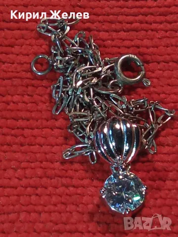 ФИНО СРЕБЪРНО ЛАНЧЕ СРЕБРО 925 с ПОСРЕБРЕНА АРТ ВИСУЛКА от БЛАГОРОДНА СТОМАНА с ИСКРЯЩ ЦИРКОН 20559, снимка 11 - Колиета, медальони, синджири - 49757308