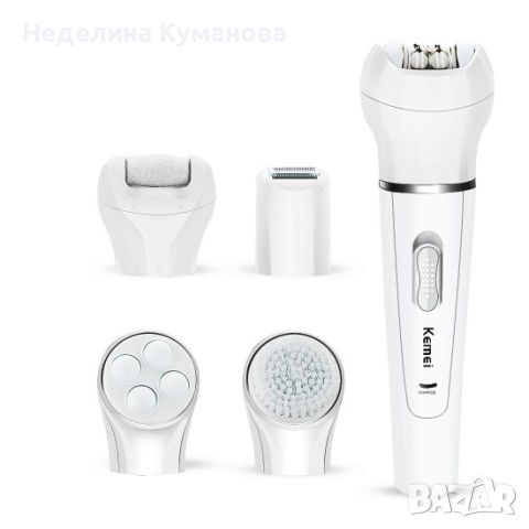 🧨 2199 ЕПИЛАТОР 5В1 ЧЕТКА ЗА ЛИЦЕ, САМОБРЪСНАЧКА, МАСАЖОР BEAUTY TOOLS BROWNS KEMEI, снимка 5 - Друга електроника - 46197898