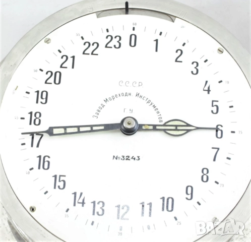 510 Kорабен 24 часов часовник от съветска подводница. Произведен в СССР през 50 те., снимка 7 - Антикварни и старинни предмети - 31794891