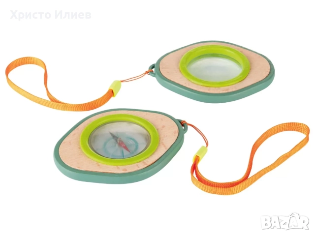 Дървена играчка Компас и Лупа дървен комплект за игра, снимка 3 - Образователни игри - 52233221