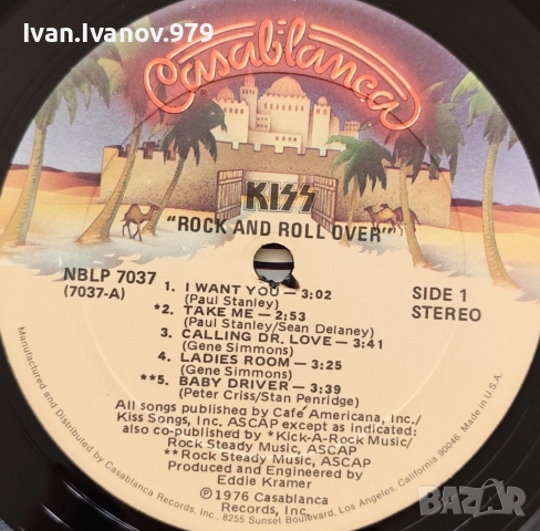 Vinyl (Kiss - Rock And Roll Over), снимка 3 - Грамофонни плочи - 52394344