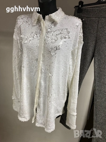 риза с обръщащи се пайети, снимка 6 - Ризи - 53063264