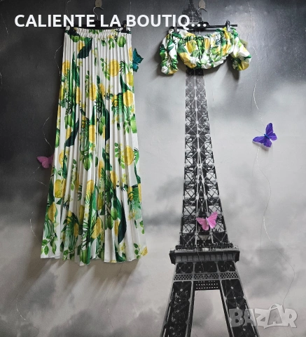 Комплект сатен с топ