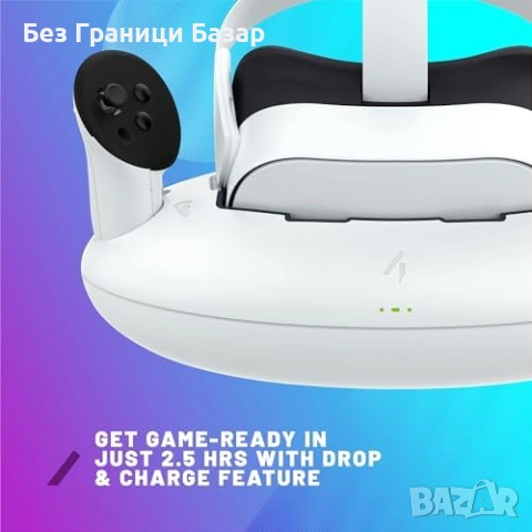 Нова Стойка и зарядна станция Quest 3S Touch Plus 1800mAh игри геймъри, снимка 6 - Аксесоари - 53815855