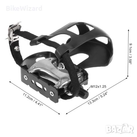 X AUTOHAUX чифт велосипедни педали със стойки за обувки НОВИ, снимка 2 - Части за велосипеди - 46647300