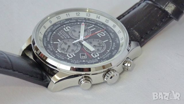 Мъжки Citizen Eco - Drive World time chronograph, снимка 5 - Мъжки - 46776226