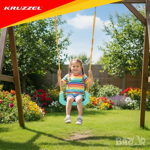 Домашна детска люлка за двор и градина / Бебешка люлка 3 в 1 - 3 цвята, снимка 12 - Други - 53690428