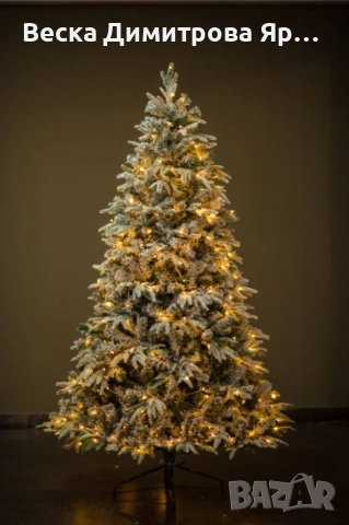 Коледна елха с вградени лампички по връхчетата, снимка 5 - Декорация за дома - 52658734