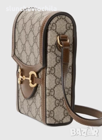 чанта gucci gg supreme horsebit 1955 mini bag, снимка 2 - Чанти - 52403946