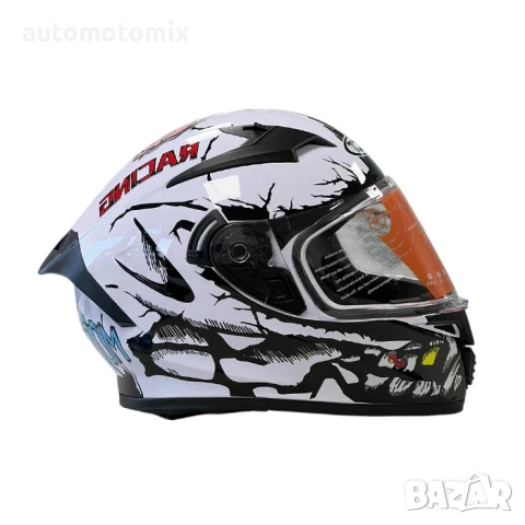 КАСКА ЗА МОТОР С ОЧИЛА, Размери S, L, XL - White - 721359