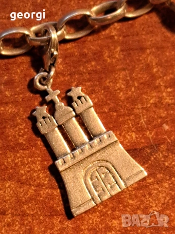 сребърна гривна Thomas sabo Charm club със 5 талисманчета , снимка 14 - Гривни - 52591375