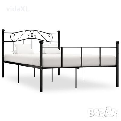 vidaXL Рамка за легло, черна, метал, 120x200 cм(SKU:284690