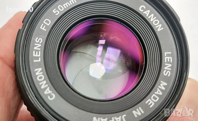 CANON FDn  50 mm / 1.8 - ръчен фокус, снимка 4 - Обективи и филтри - 54028968