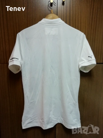 Puma Porsche Design Polo оригинална бяла мъжка поло тениска фланелка Пума Порше , снимка 2 - Тениски - 53088935