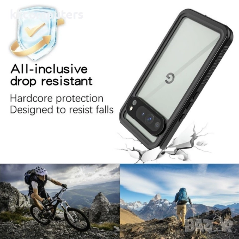 Google Pixel 9 Pro XL REDPEPPER Водоустойчив / Удароустойчив Калъф + Скрийн Протектор – Черен, IP68, снимка 5 - Калъфи, кейсове - 52245633