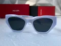 Prada дамски слънчеви очила котка 3 цвята черни бели, снимка 11