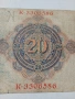 ГЕРМАНИЯ БАНКНОТА 20 МАРКИ 1914 Г , снимка 5