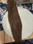 Естествена коса 50см.80гр.с клипси , снимка 3