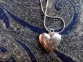 Посребрено дамско колие "Сребърно сърце", снимка 3