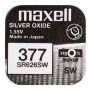Сребърна батерия Maxell 377, SR626SW, снимка 2