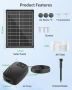 Нов аератор Соларна въздушна помпа за езеро аквариум 8W 4400mAh 3 режима, снимка 6