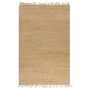 vidaXL Ръчно тъкан килим от юта, 120x180 см, натурален（SKU:133217, снимка 1 - Килими - 45981536