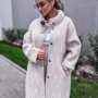 Дамско зашеметяващо елегантно бежово палто   , снимка 10