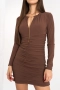 Къса кафява рокля MARRONE CAPPUCCINO , снимка 1