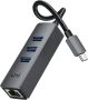 Чисто нов УСБ Хъб UNI USB-C to Ethernet Adapter, USB-C Hub with RJ45, снимка 1 - Кабели и адаптери - 45094015