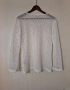 Нови мрежести блузи с дълъг ръкав бяла и черна S M размер, снимка 7