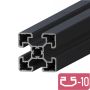  ОЛЕКОТЕН Конструктивен алуминиев профил 45х45 слот 10 Т-Образен - Черен  Black Alu Sigma Profile 45, снимка 1 - Консумативи за принтери - 45436878