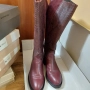 Ботуши от естествена кожа в цвят бордо , снимка 4