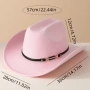 Дамска розова шапка в каубойски стил, снимка 2