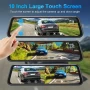 WeBeqer Dashcam, даш камера в  огледало с 10" сензорен екран, 64GB карта, 4K+1080P, 170 градуса..., снимка 6