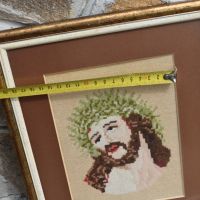 Гоблен" Исус с трънения венец', снимка 3 - Други ценни предмети - 45147923