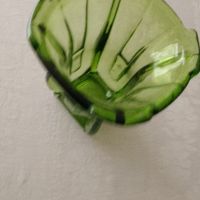 Ваза Арт Деко зелено стъкло - 1920-1930г, снимка 6 - Други ценни предмети - 45401866