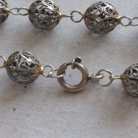 Стара сребърна филигранна огърлица-сребро 900, снимка 7 - Колиета, медальони, синджири - 45594591
