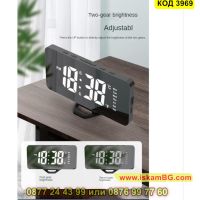 Настолен часовник със светещи цифри, функция за регулиране на яркостта и USB изход - КОД 3969, снимка 8 - Декорация за дома - 45466761