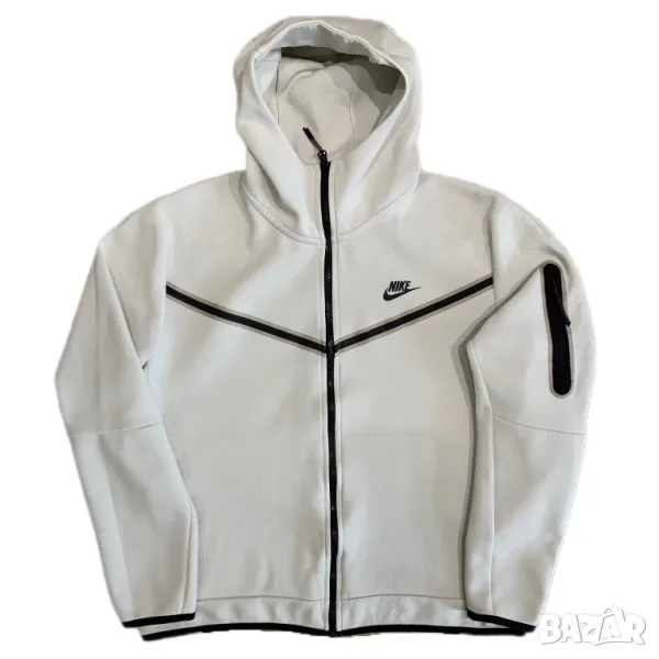 Оригинално мъжко горнище Nike Tech Fleece Light Bone | L размер, снимка 1