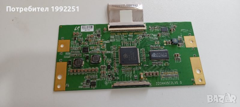 TCON Board 320AA05C2LV0.0. Свалено от телевизор Techni Sat Monitor32P. Работещ със счупен дисплей., снимка 1