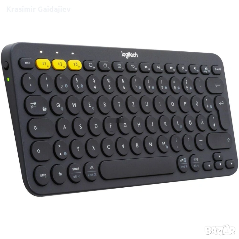 Logitech K380 Multi-Device Bluetooth клавиатура, черен, немска версия, снимка 1