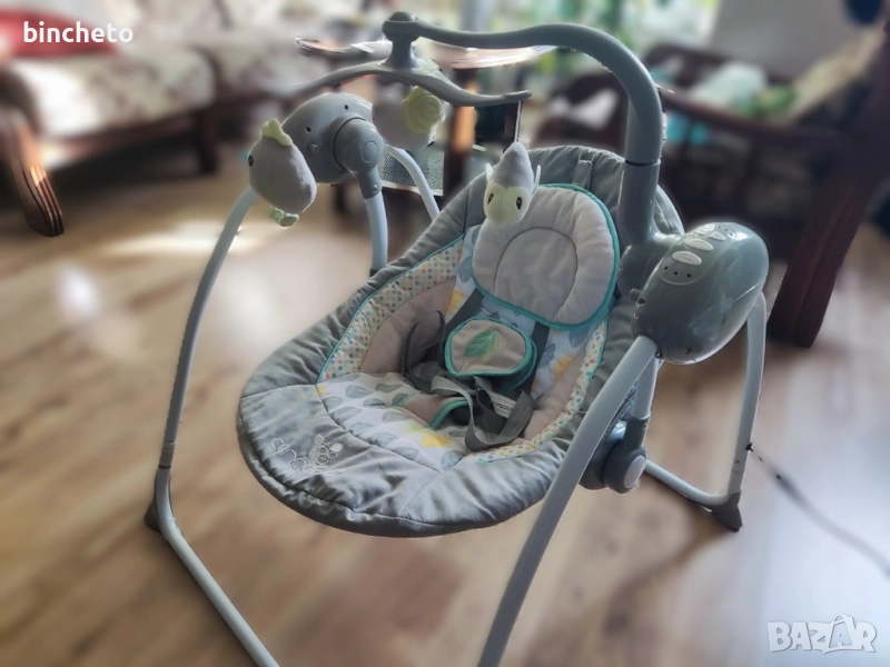 Електрическа люлка Baby Swing+ Grey, снимка 1