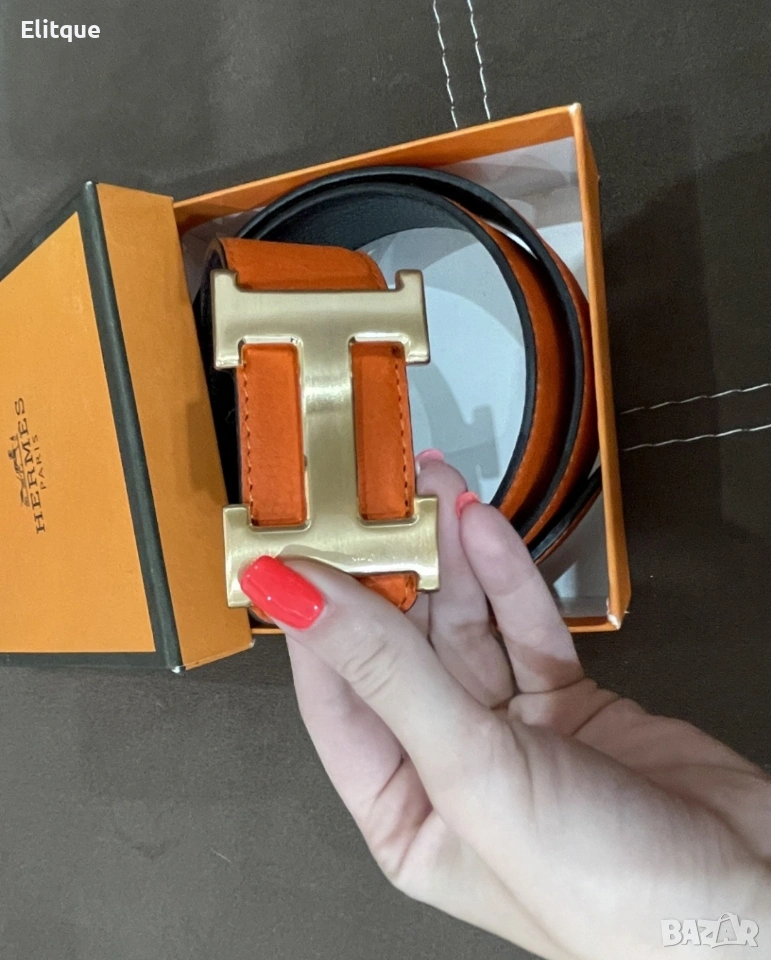 колани от естествена кожа в кутия hermes , снимка 1