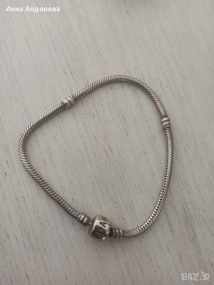Сребърна гривна Пандора , снимка 1