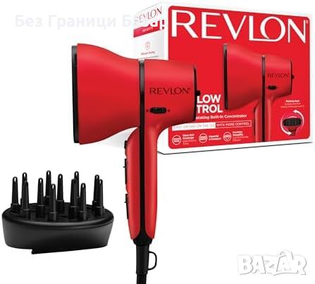 Нов Revlon Сешоар 2000W с Въртяща Дюза и Дифузер за Къдрици коса прическа, снимка 1