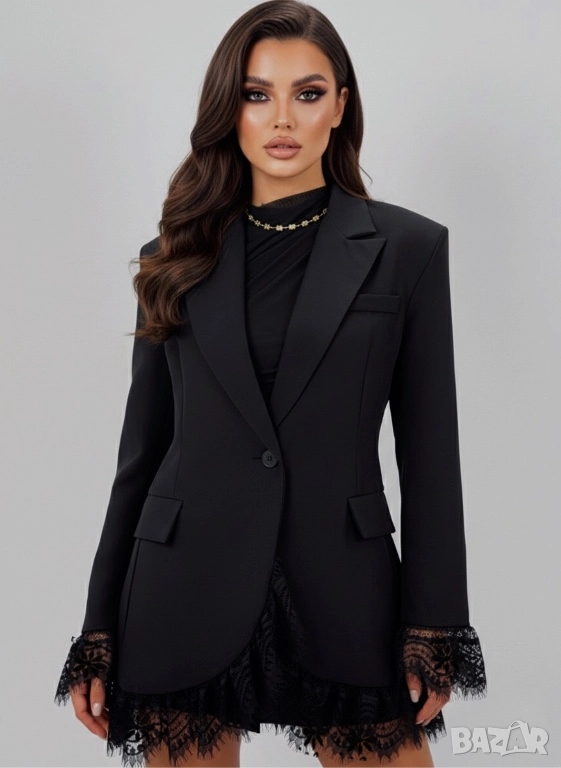Дамско сако с дантела тип блейзър , снимка 1